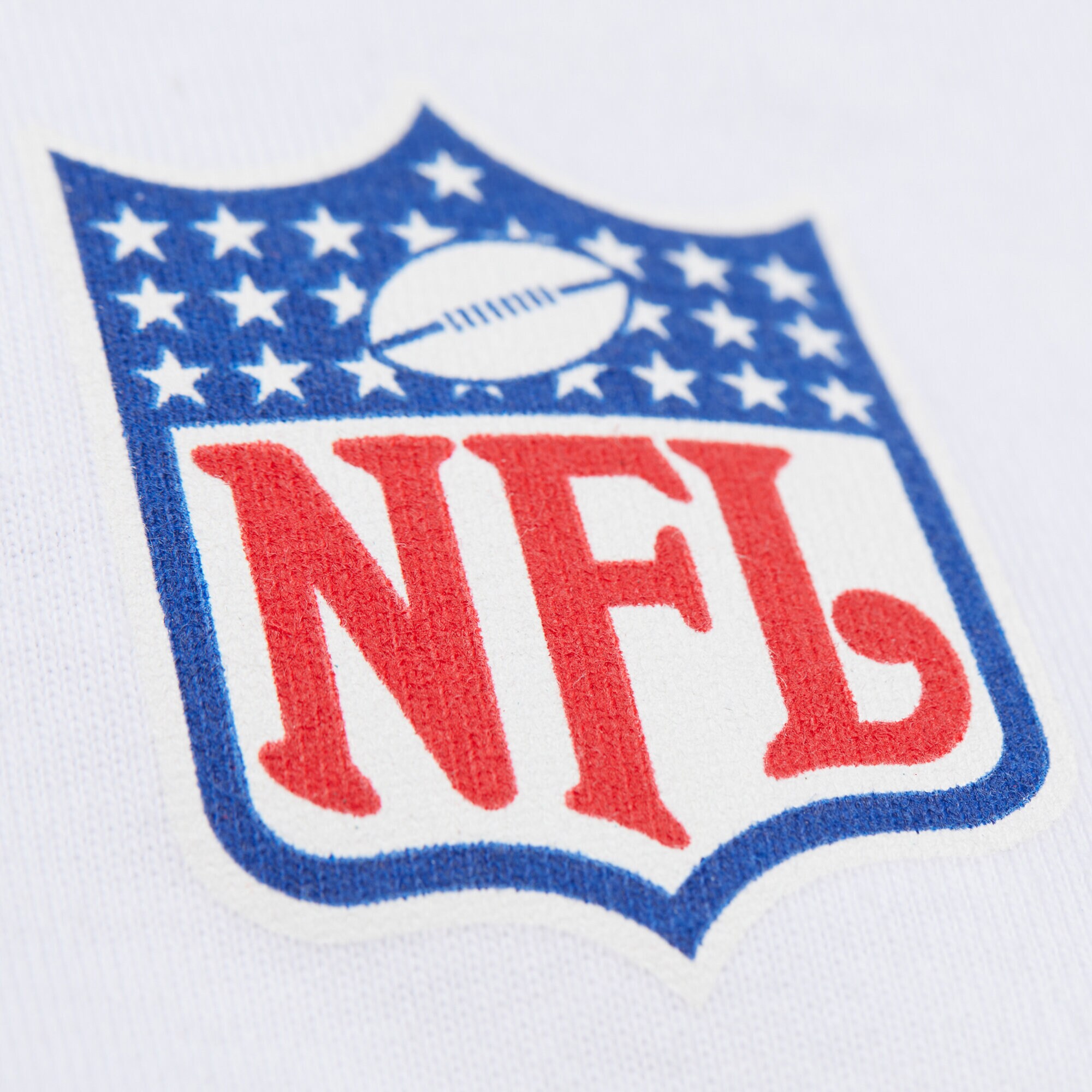 Men's Mitchell & Ness Barry Sanders White Detroit Lions Name & Number Team Origins Vintage Logo T-Shirt