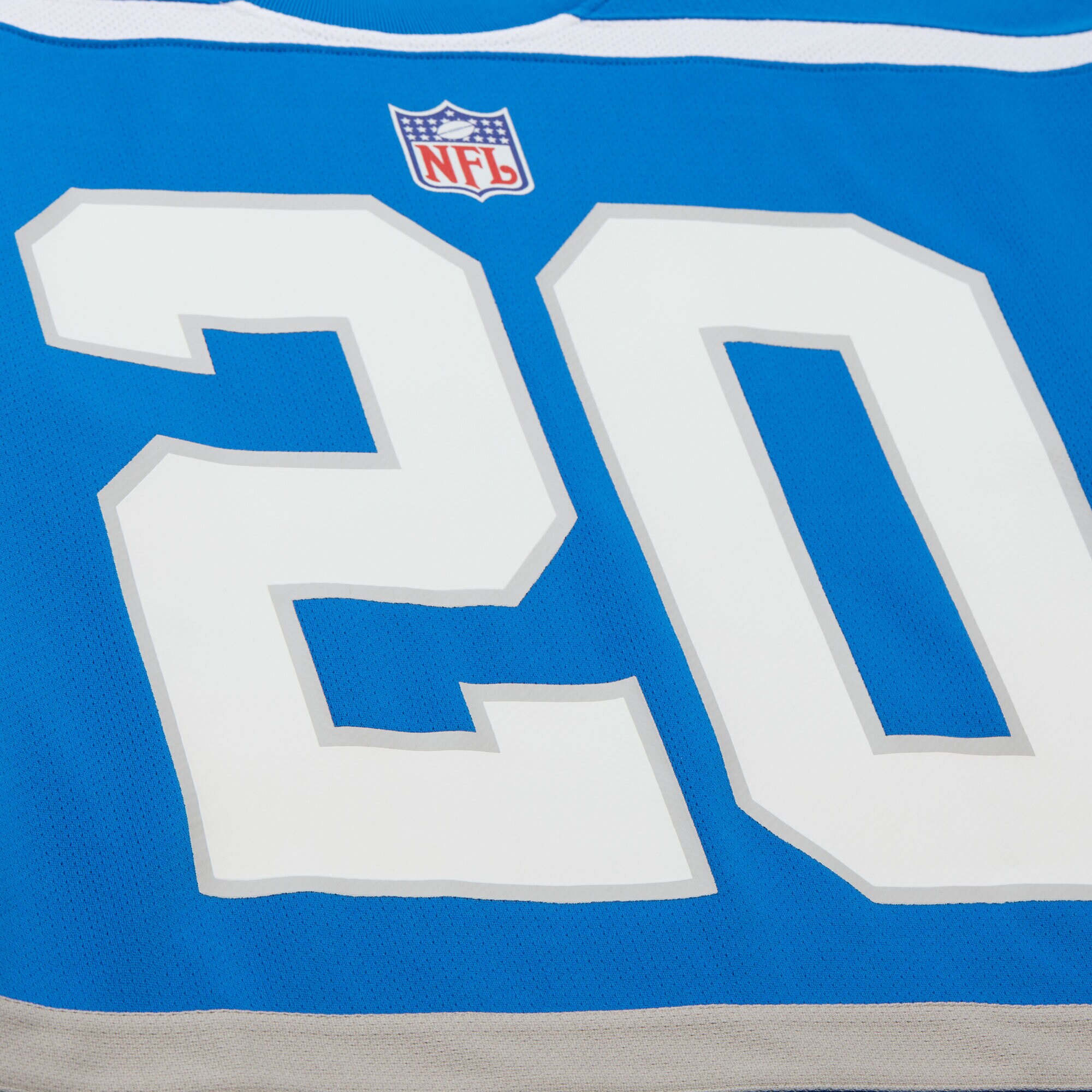 Men's Mitchell & Ness Barry Sanders Blue Detroit Lions Maxxed Out Fashion Hockey Jersey 3 Men's Mitchell & Ness Barry Sanders Blue Detroit Lions Maxxed Out Fashion Hockey Jersey