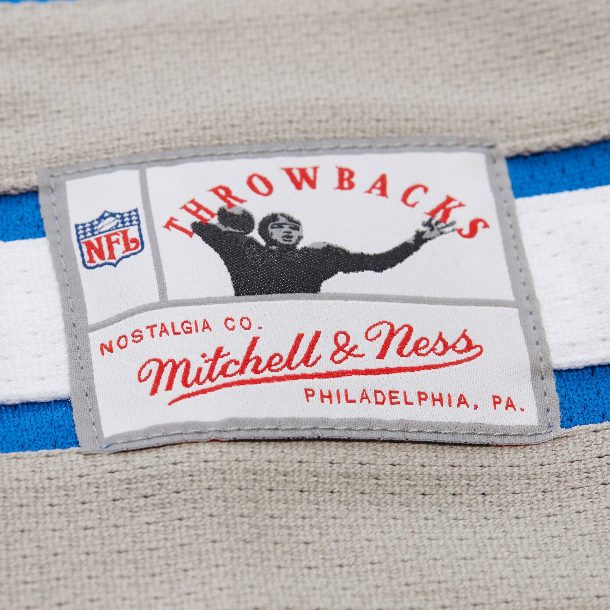 Men's Mitchell & Ness Barry Sanders Blue Detroit Lions Maxxed Out Fashion Hockey Jersey 5 Men's Mitchell & Ness Barry Sanders Blue Detroit Lions Maxxed Out Fashion Hockey Jersey