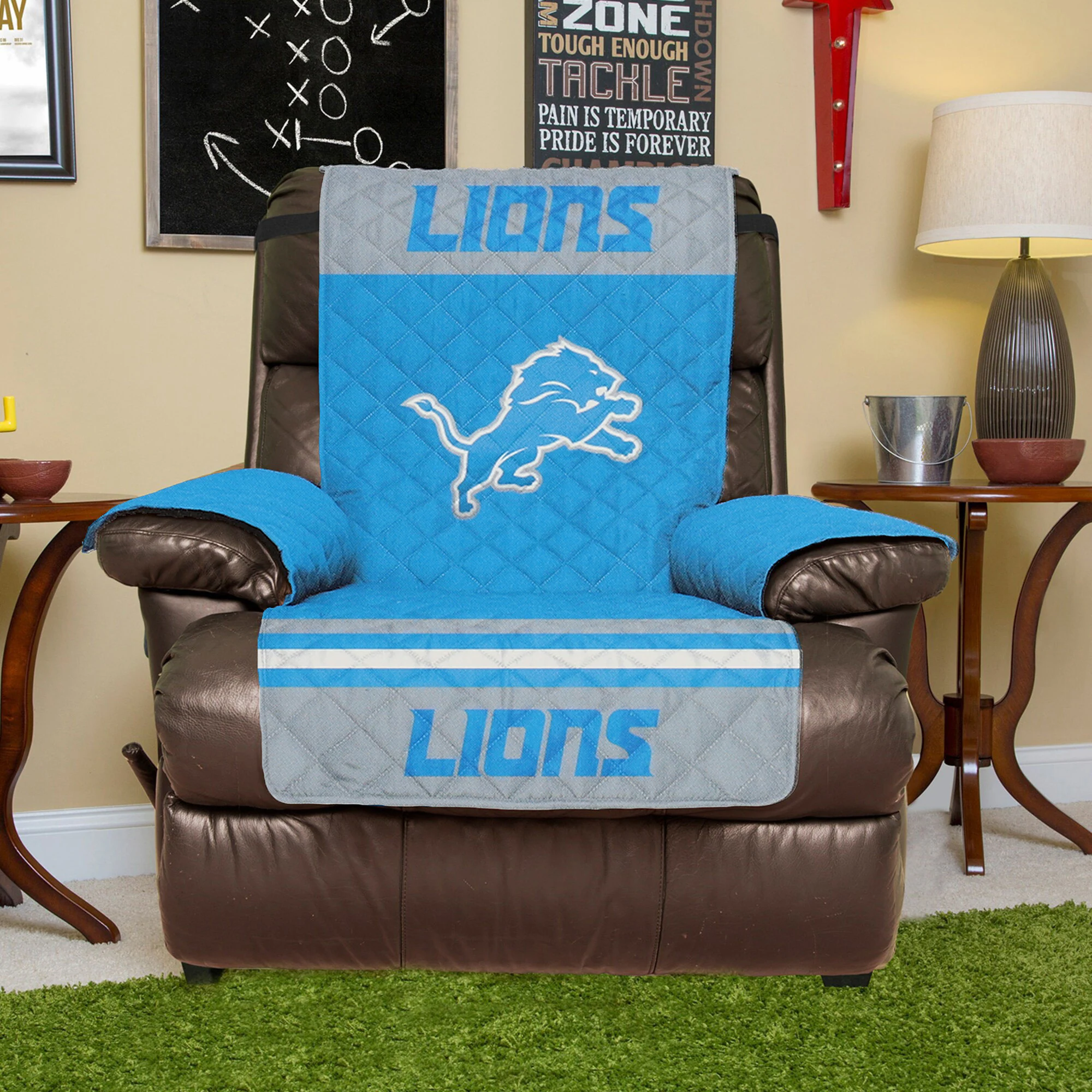 Blue Detroit Lions Recliner Protector