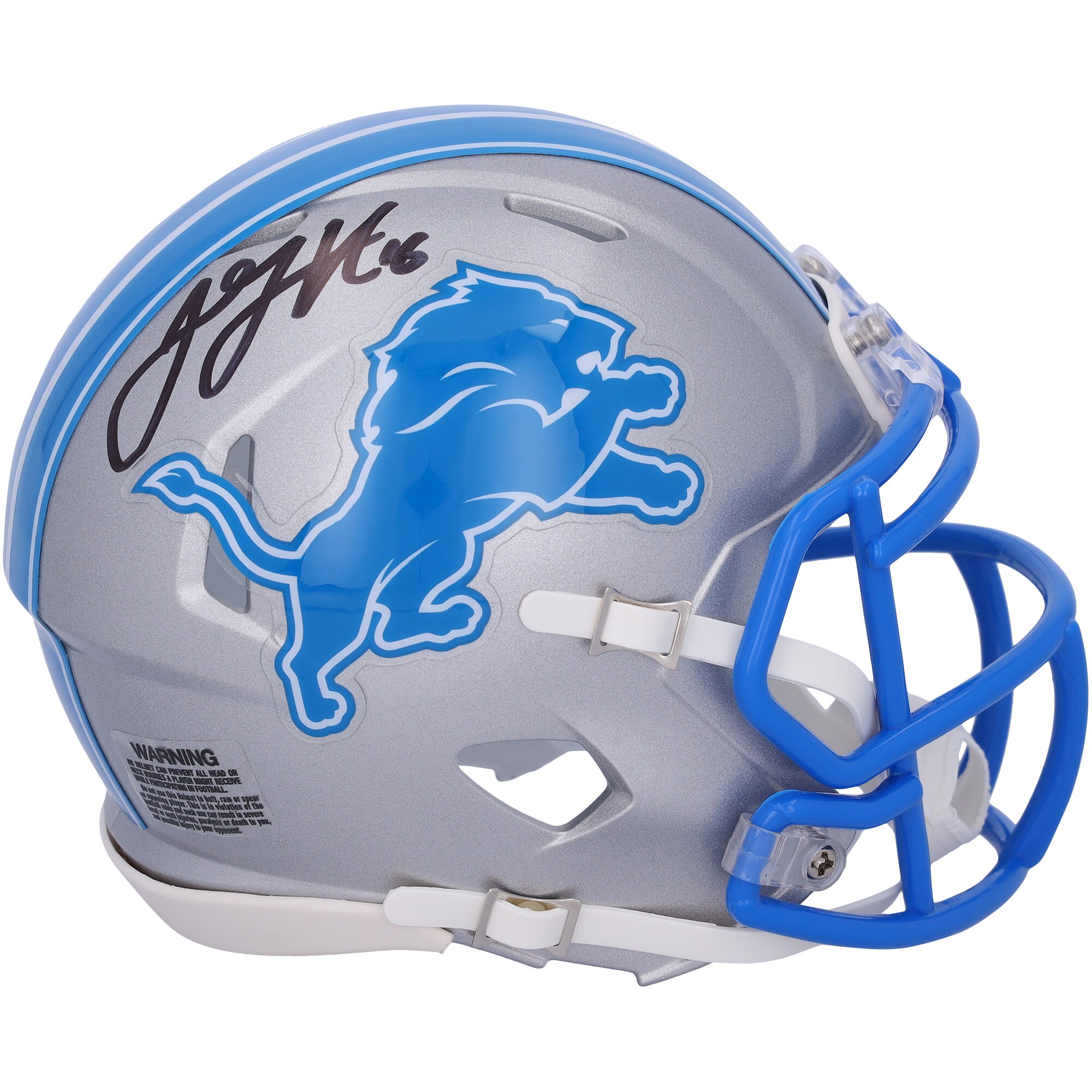 Jared Goff Detroit Lions Autographed 2024 Riddell Speed Mini Helmet