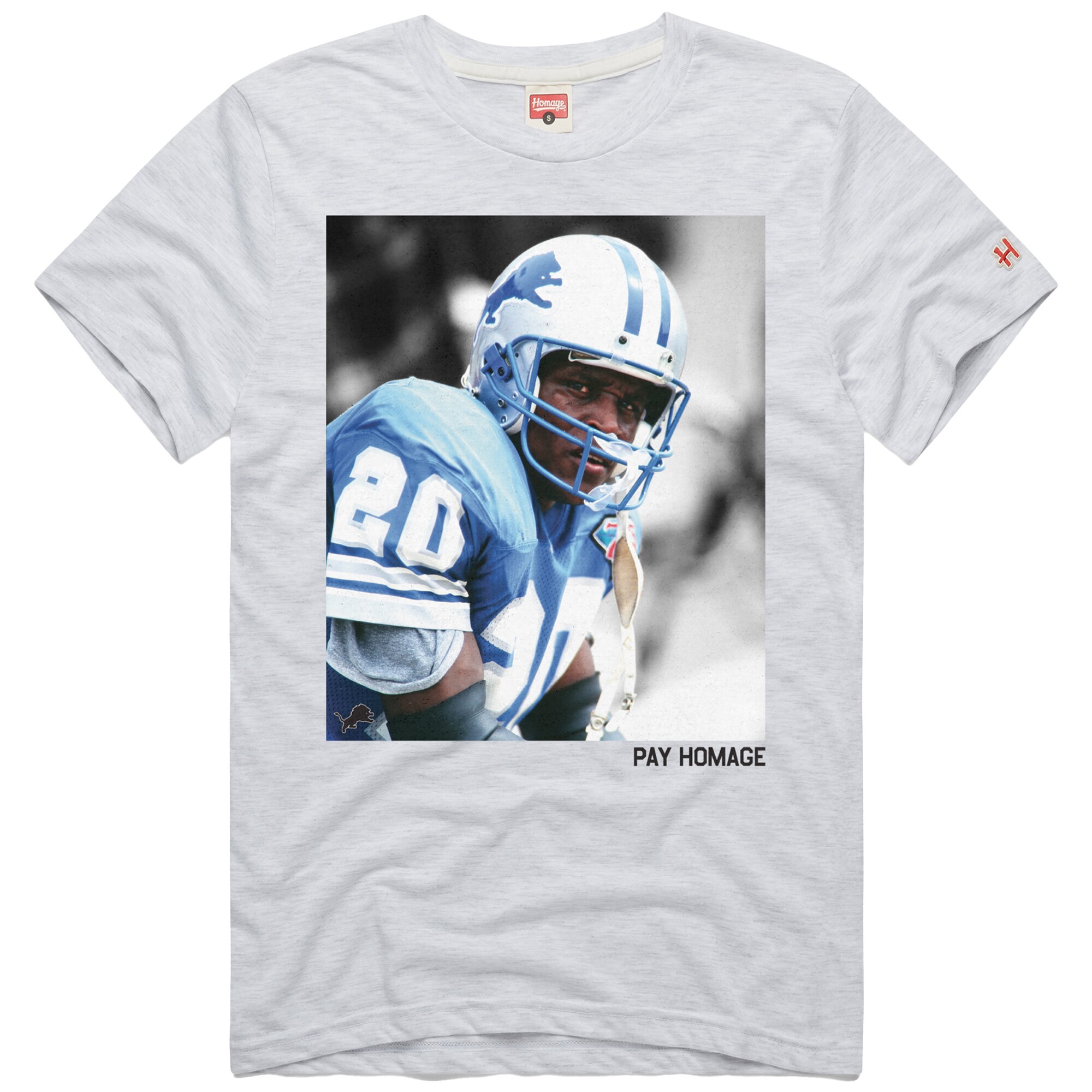 Unisex Homage Barry Sanders Ash Detroit Lions Pay Homage Tri-Blend T-Shirt