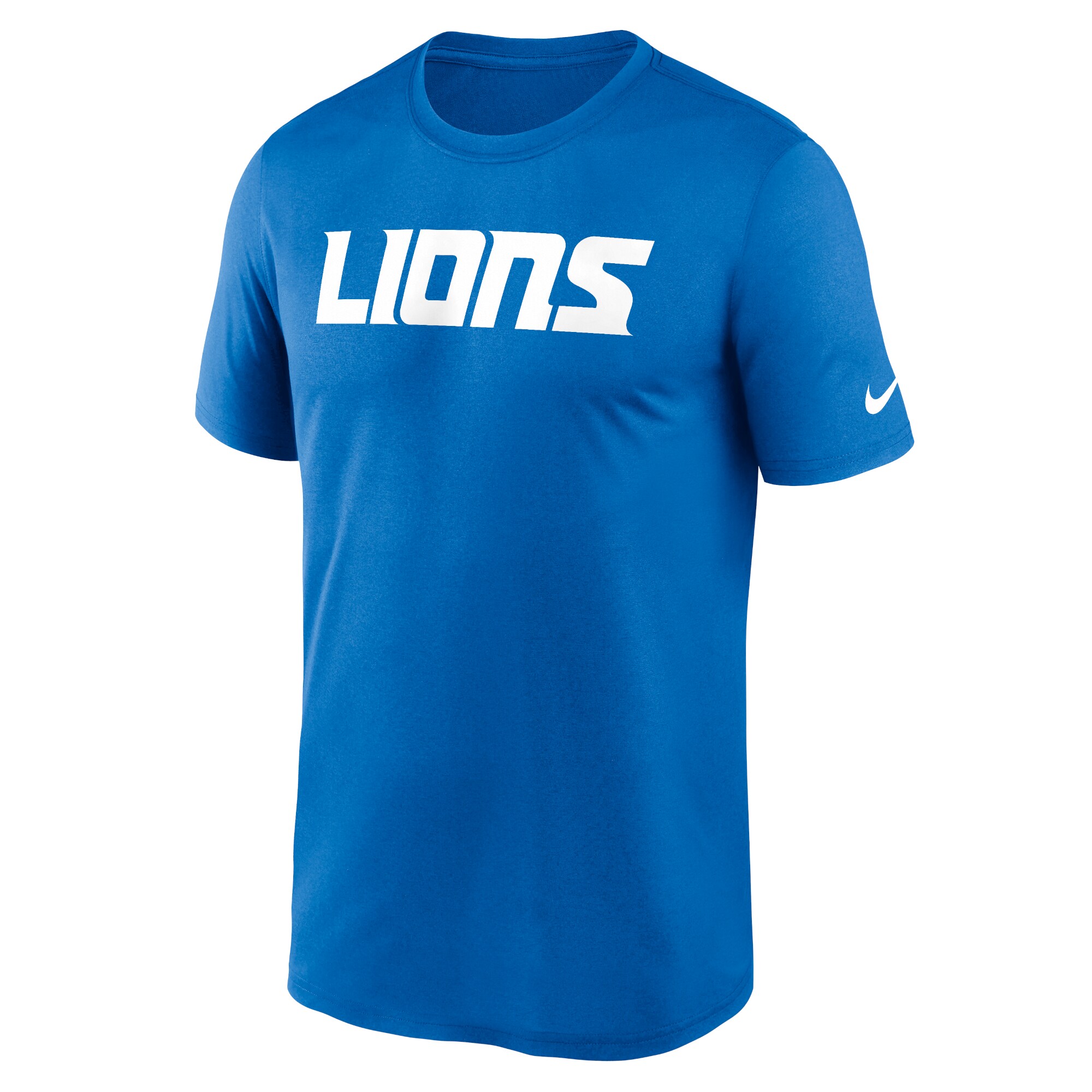 Men's Nike Blue Detroit Lions Primetime Legend Wordmark Performance T-Shirt