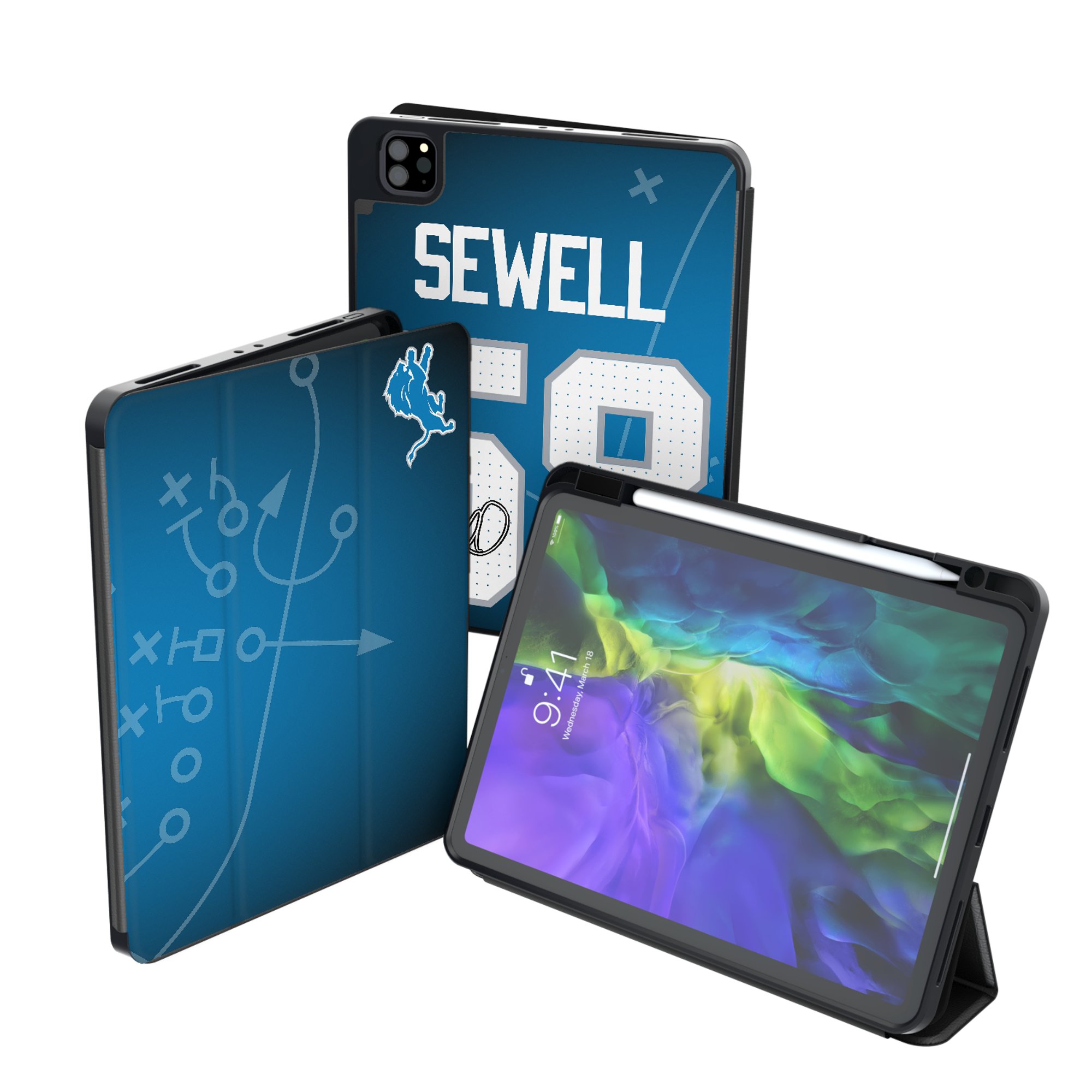 Keyscaper Penei Sewell Detroit Lions iPad Tablet Case