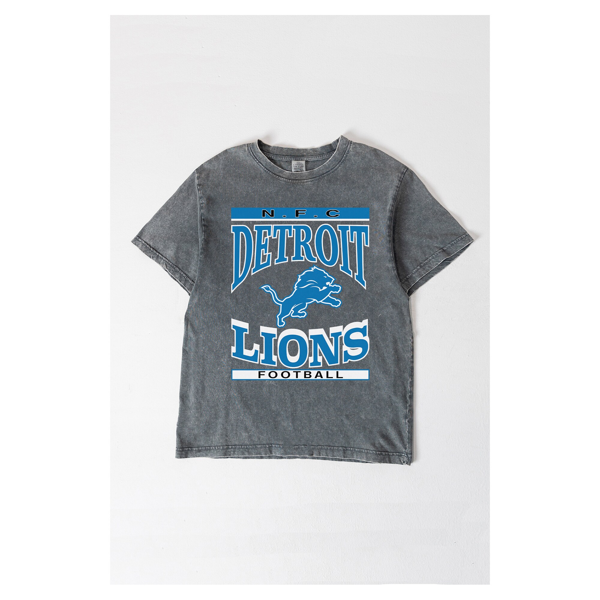 Women's Gameday Couture Gray Detroit Lions Oversized Classic Grind Washed T-Shirt 4 Women's Gameday Couture Gray Detroit Lions Oversized Classic Grind Washed T-Shirt
