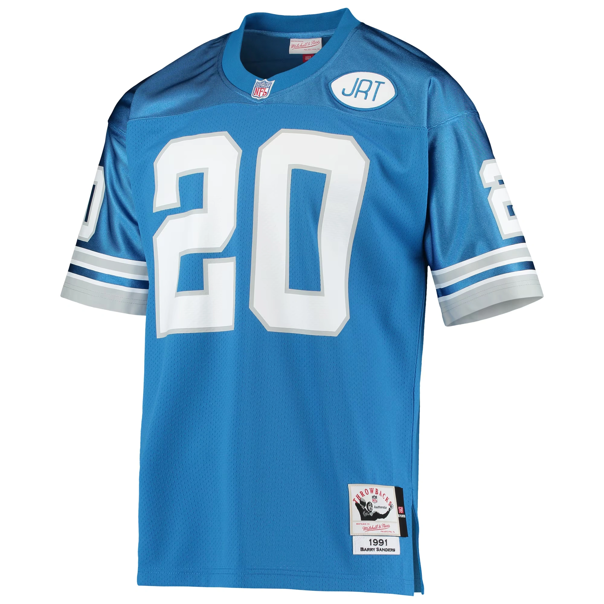 Men's Mitchell & Ness Barry Sanders Blue Detroit Lions 1991 Authentic Throwback Retired Player Jersey