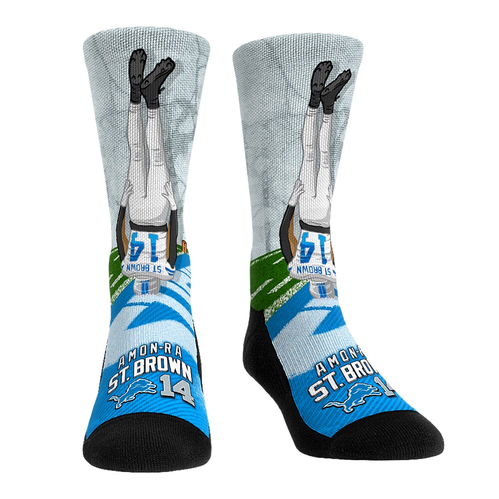 Unisex Rock Em Socks Amon-Ra St. Brown Detroit Lions 2-Pack Reverse Hurdle Crew Socks Set