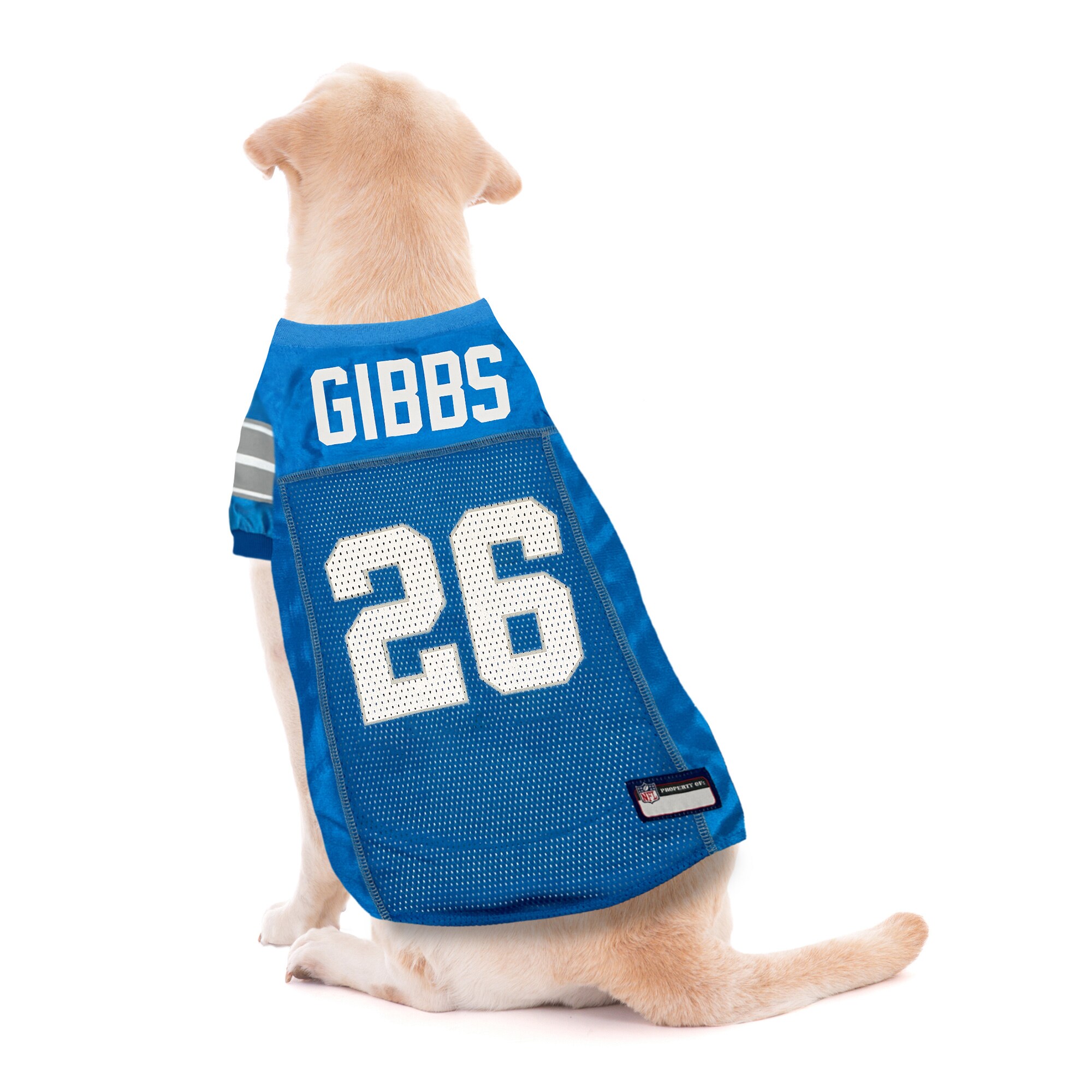 Jahmyr Gibbs Blue Detroit Lions Player Pet Jersey 3 Jahmyr Gibbs Blue Detroit Lions Player Pet Jersey