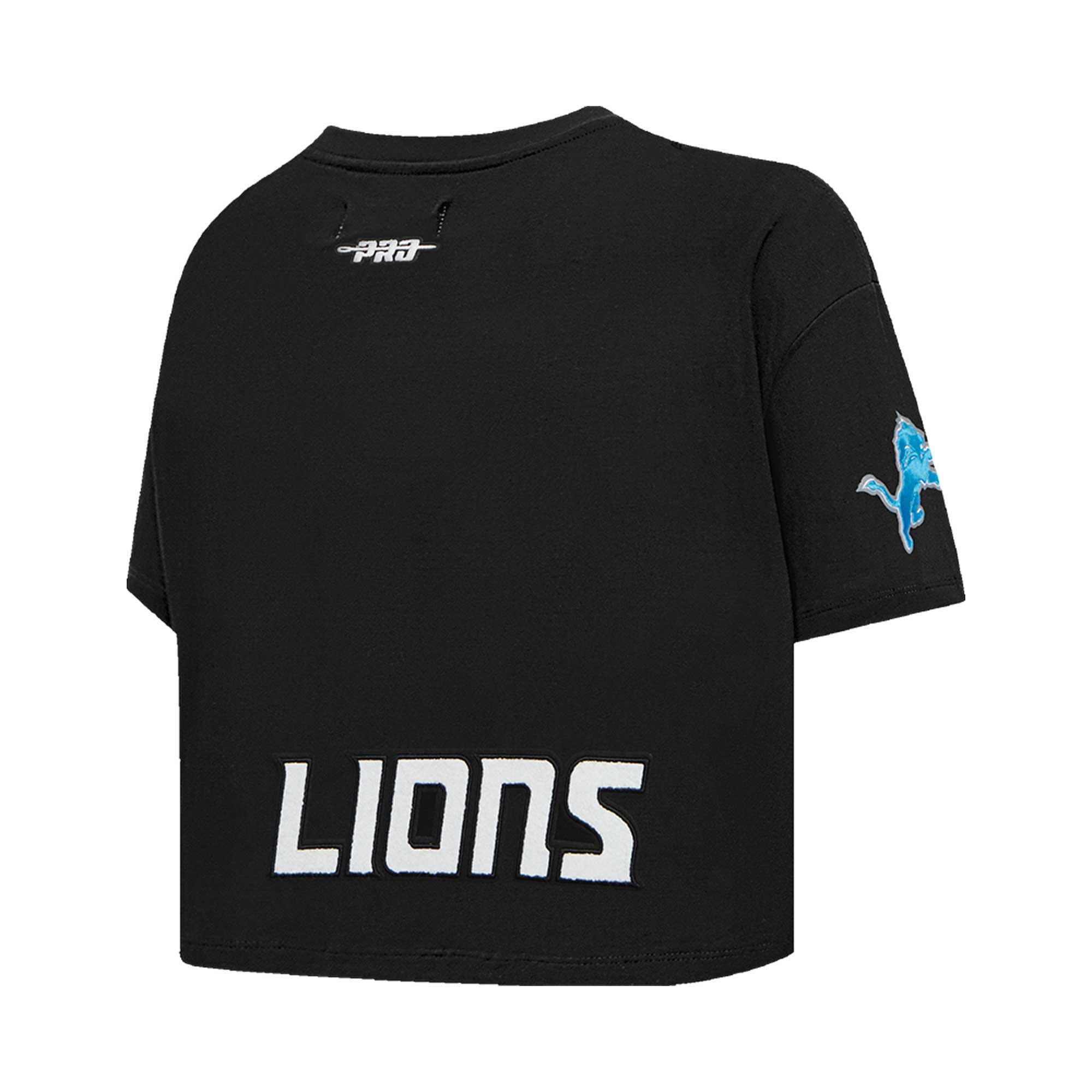 Women's Pro Standard Amon-Ra St. Brown Black Detroit Lions Player Name & Number Cropped Boxy T-Shirt