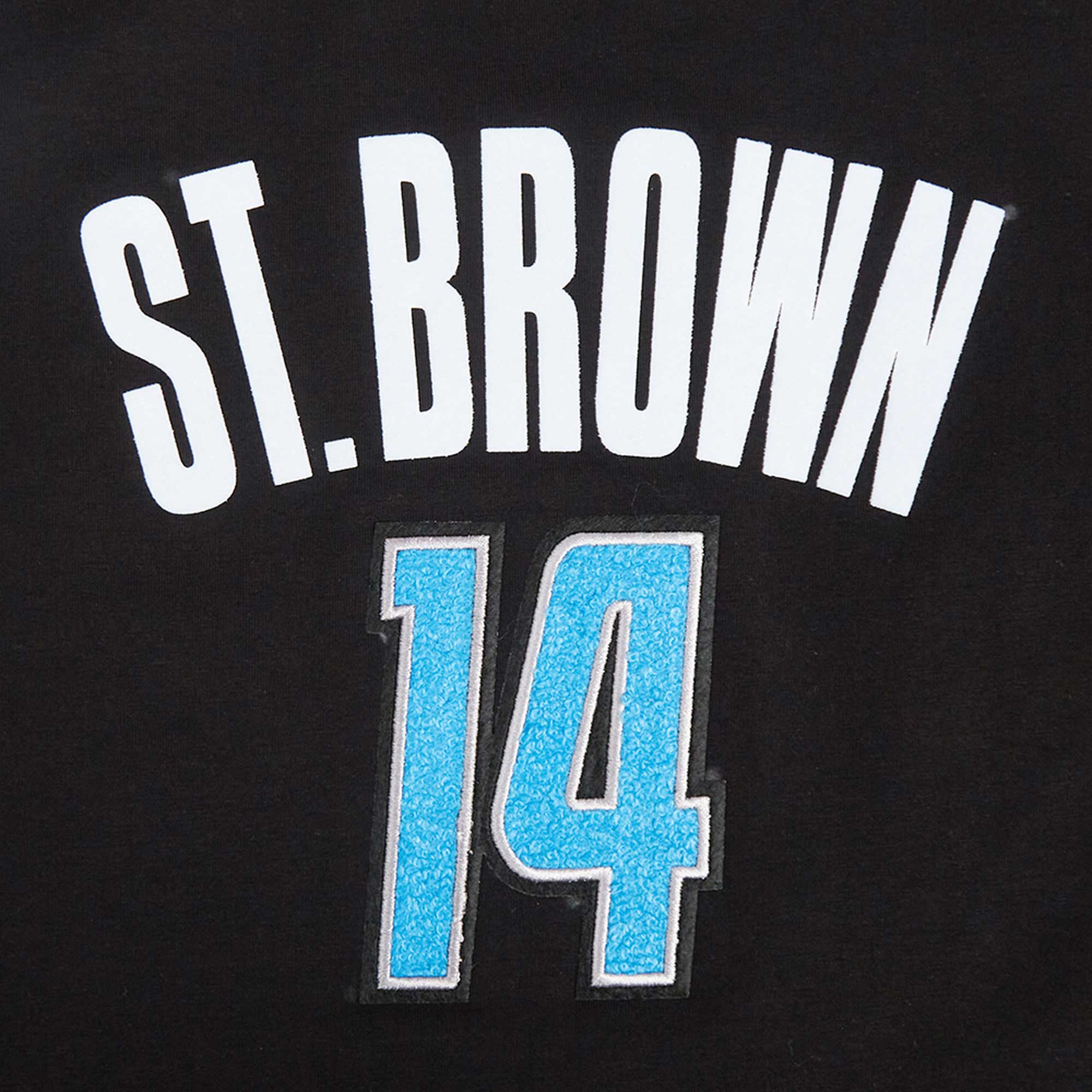 Women's Pro Standard Amon-Ra St. Brown Black Detroit Lions Player Name & Number Cropped Boxy T-Shirt