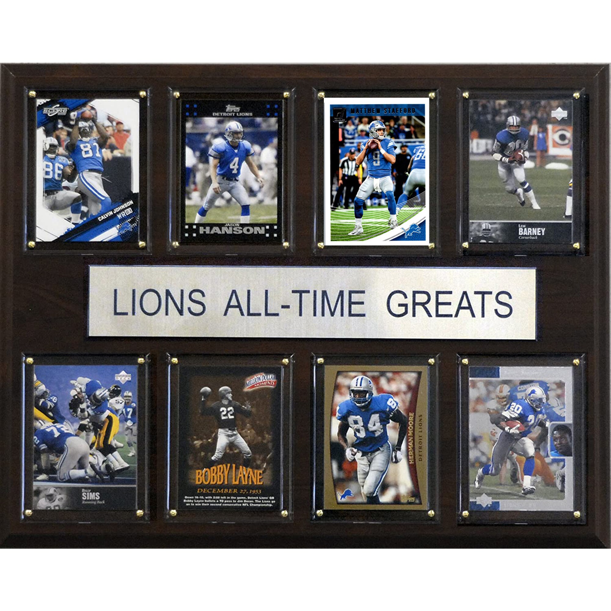 Detroit Lions 12'' x 15'' All-Time Greats Plaque