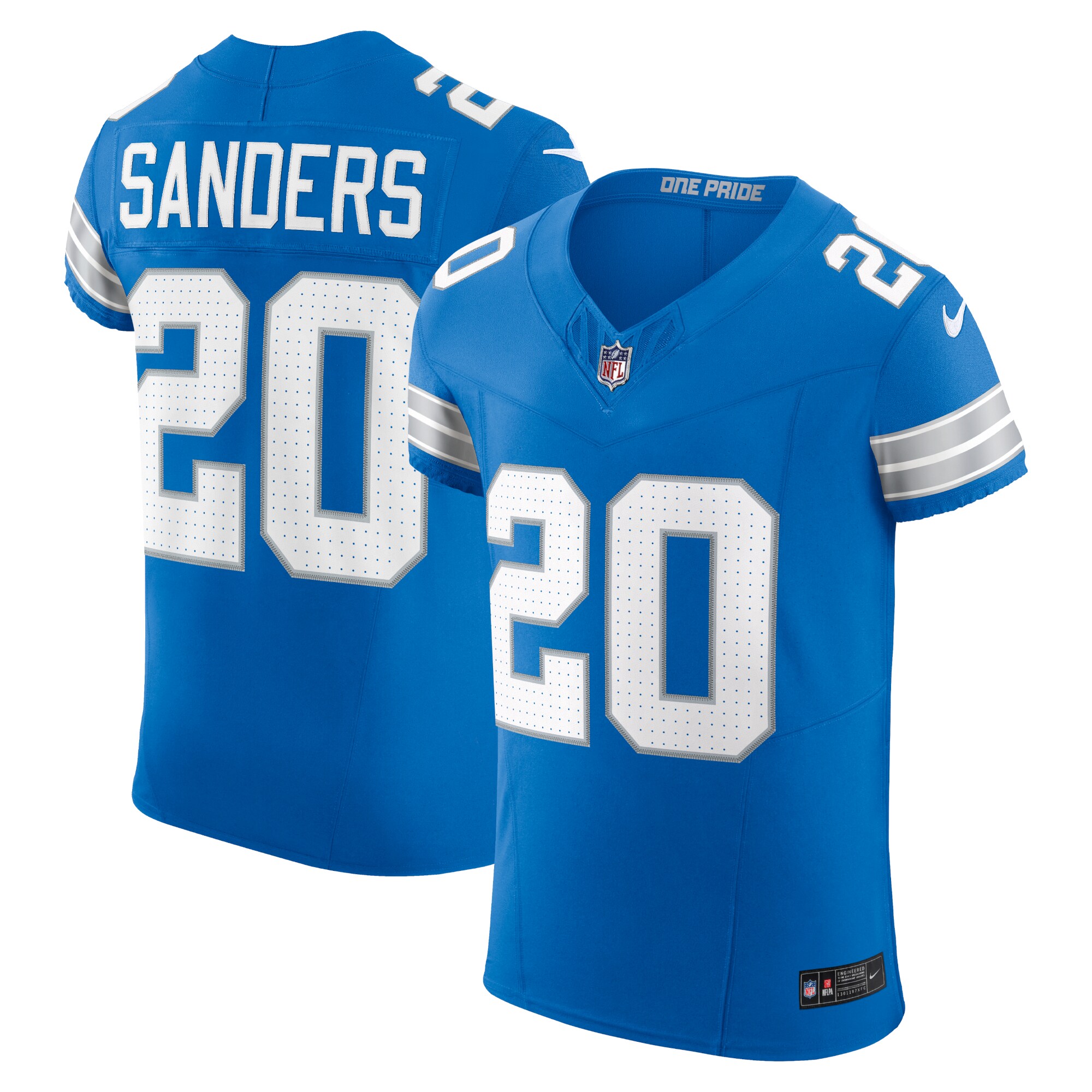 Men's Nike Barry Sanders Blue Detroit Lions Vapor F.U.S.E. Elite Jersey