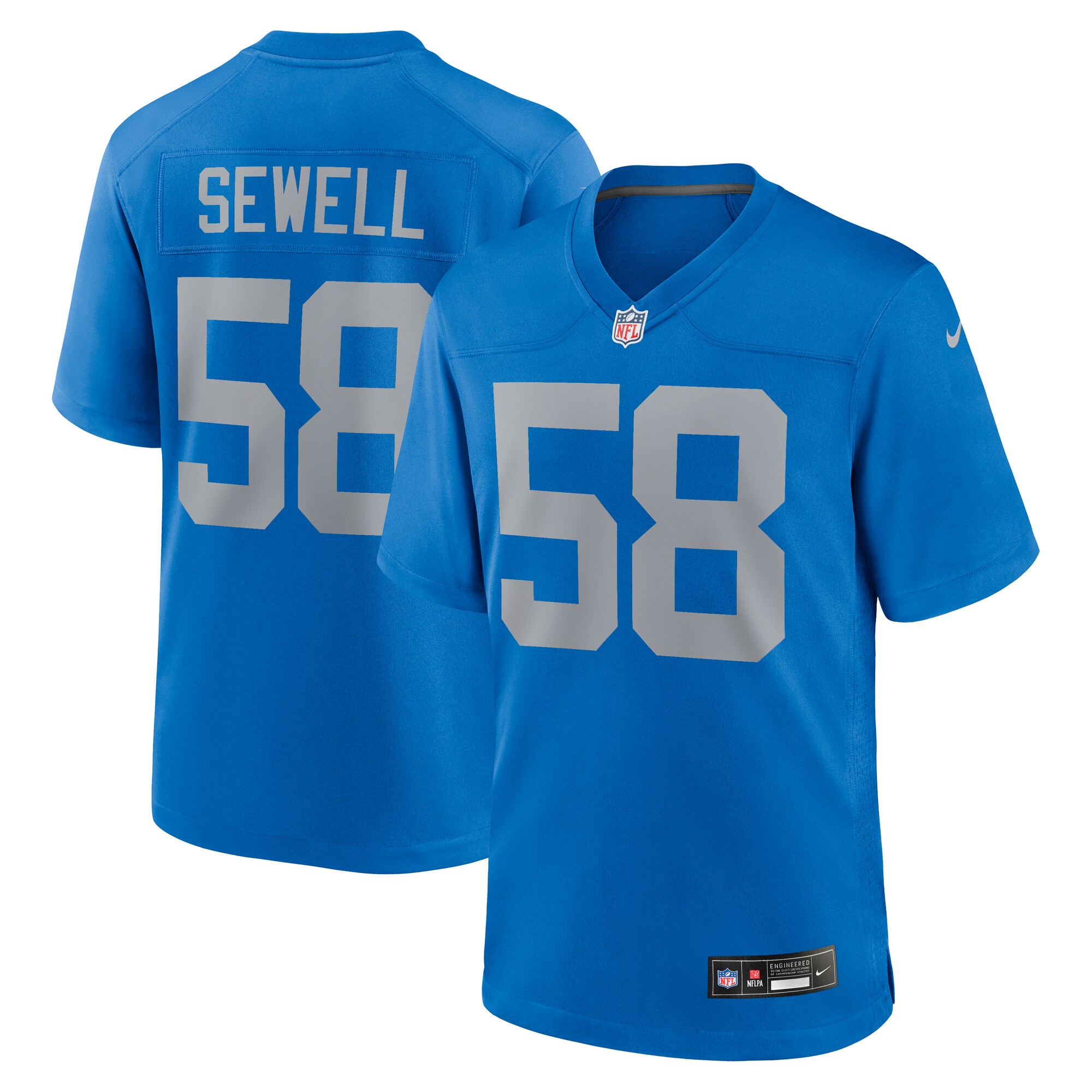 Men's Nike Penei Sewell Blue Detroit Lions Alternate Game Jersey