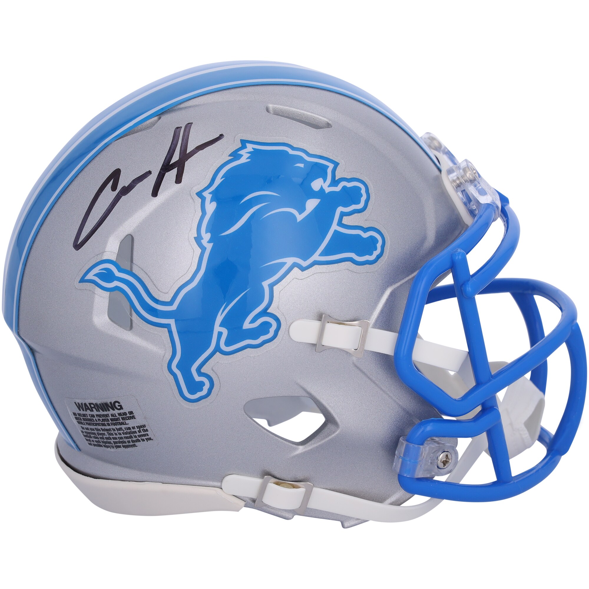 Aidan Hutchinson Detroit Lions Autographed Riddell 2024 Speed Mini Helmet