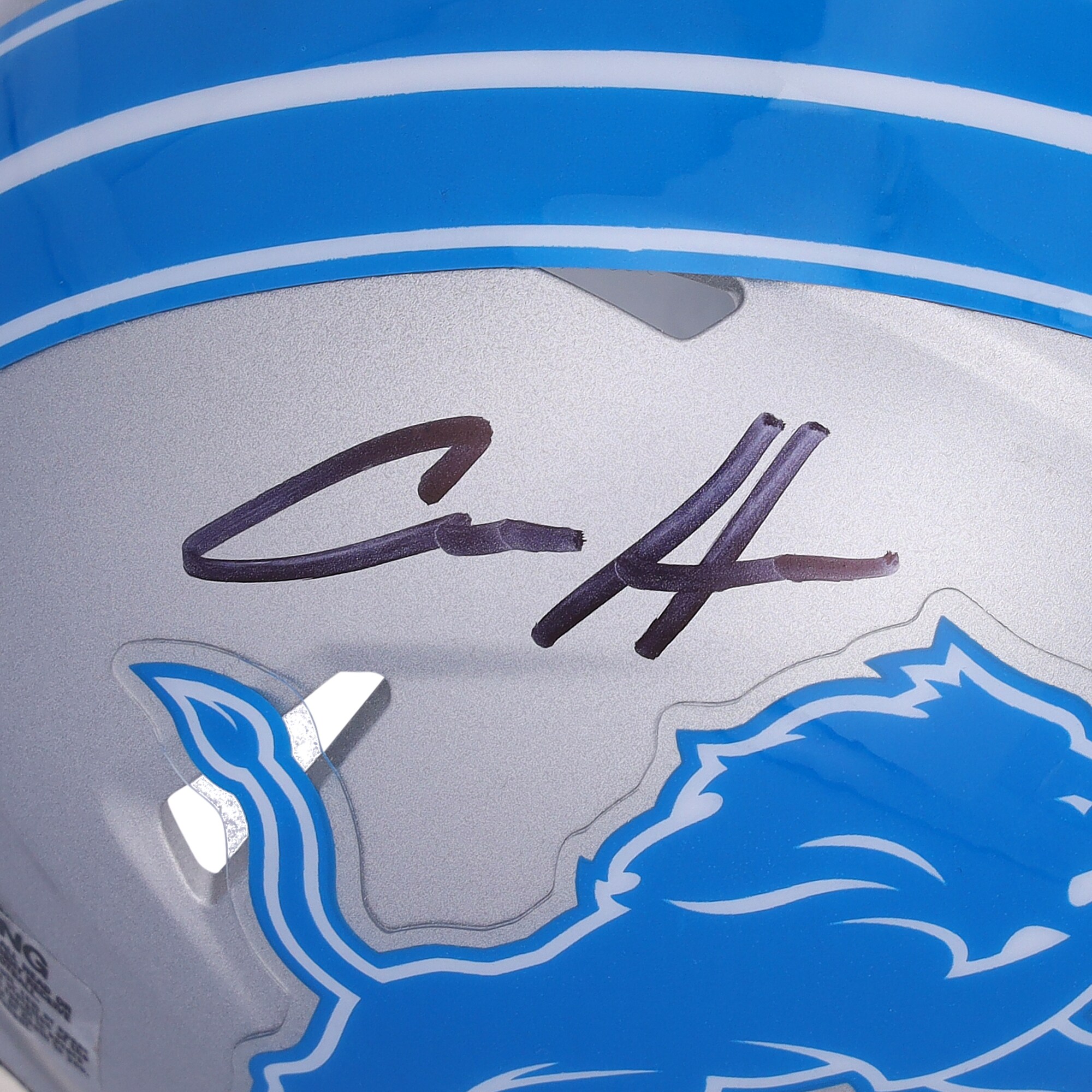 Aidan Hutchinson Detroit Lions Autographed Riddell 2024 Speed Mini Helmet