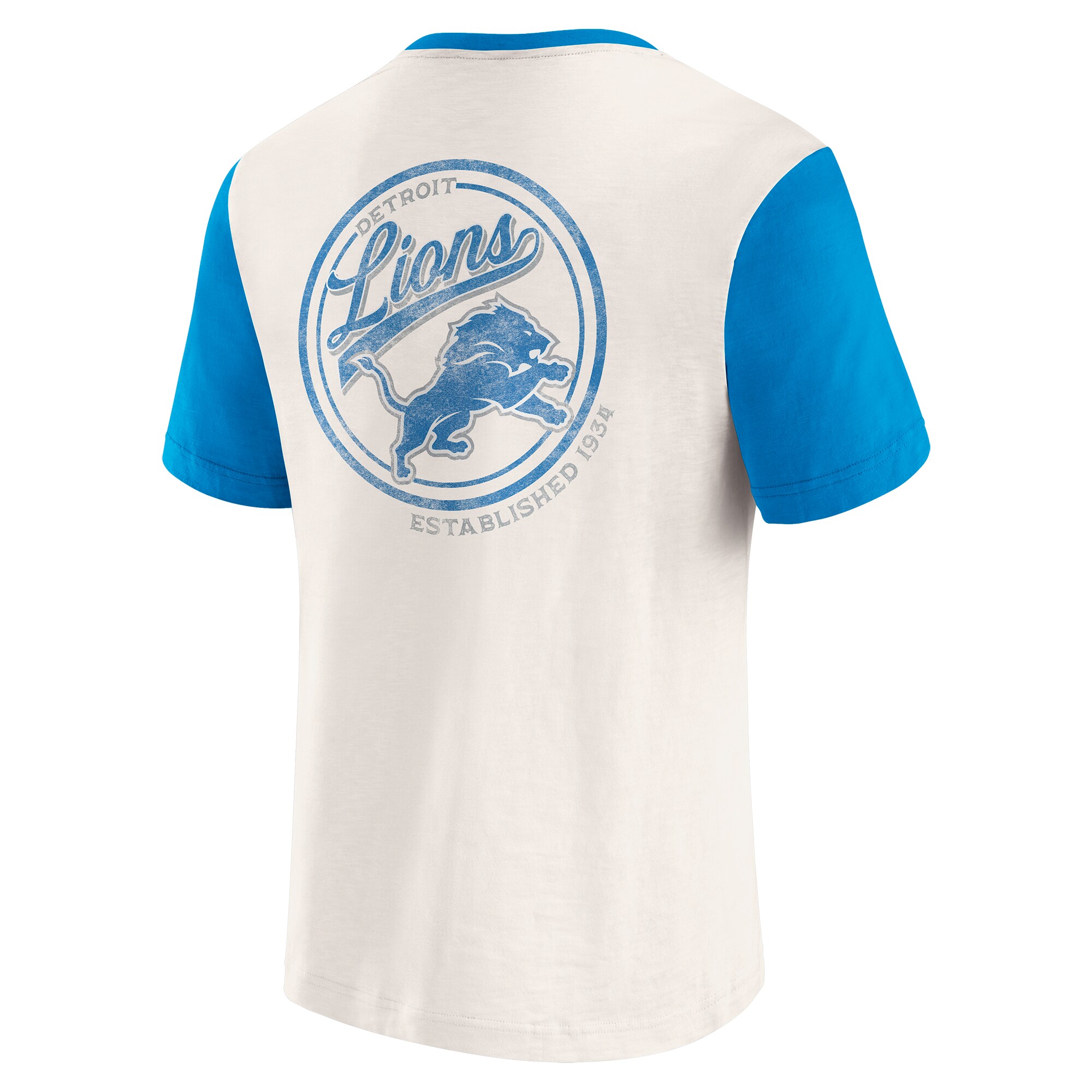 Men's Darius Rucker Collection by Fanatics Cream Detroit Lions Henley Colorblock Slub Pocket T-Shirt 3 Men's Darius Rucker Collection by Fanatics Cream Detroit Lions Henley Colorblock Slub Pocket T-Shirt