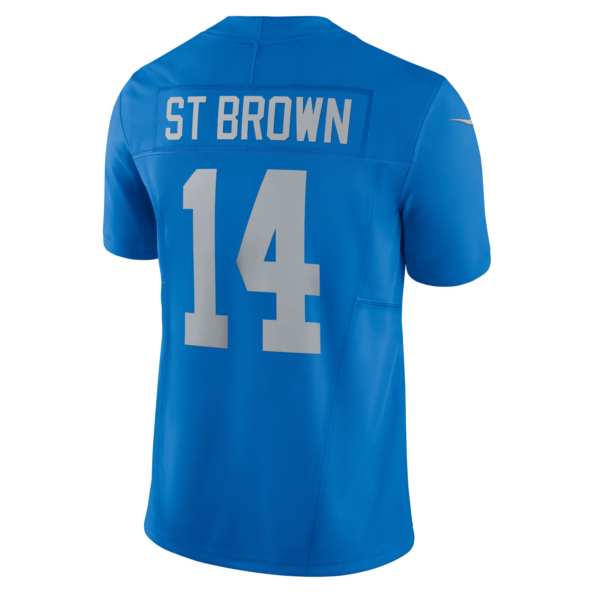 Men's Nike Amon-Ra St. Brown Blue Detroit Lions Vapor F.U.S.E. Alternate Limited Jersey 3 Men's Nike Amon-Ra St. Brown Blue Detroit Lions Vapor F.U.S.E. Alternate Limited Jersey