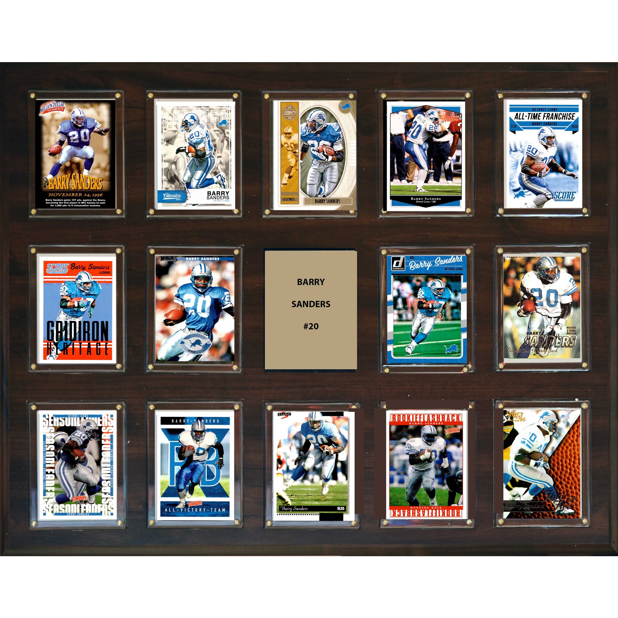 Barry Sanders Detroit Lions 16'' x 20'' Plaque