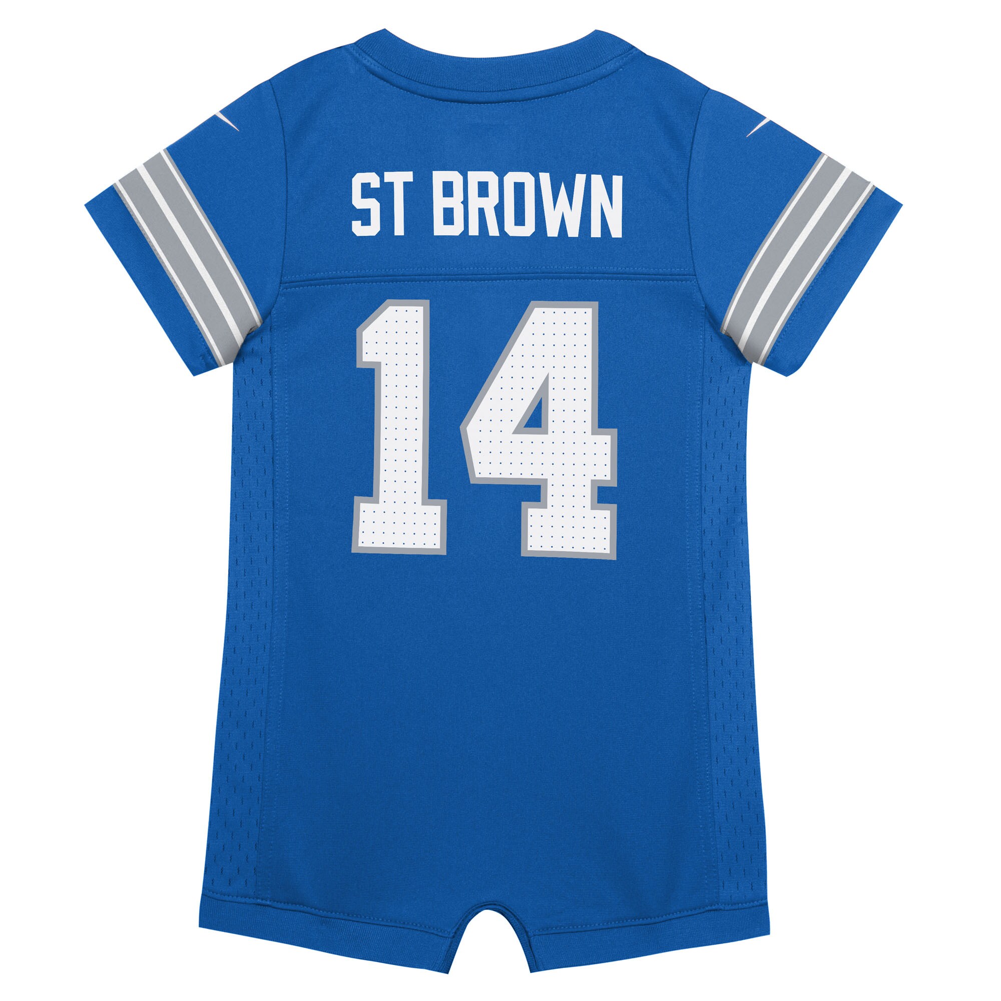 Newborn & Infant Nike Amon-Ra St. Brown Blue Detroit Lions Game Romper Jersey 3 Newborn & Infant Nike Amon-Ra St. Brown Blue Detroit Lions Game Romper Jersey
