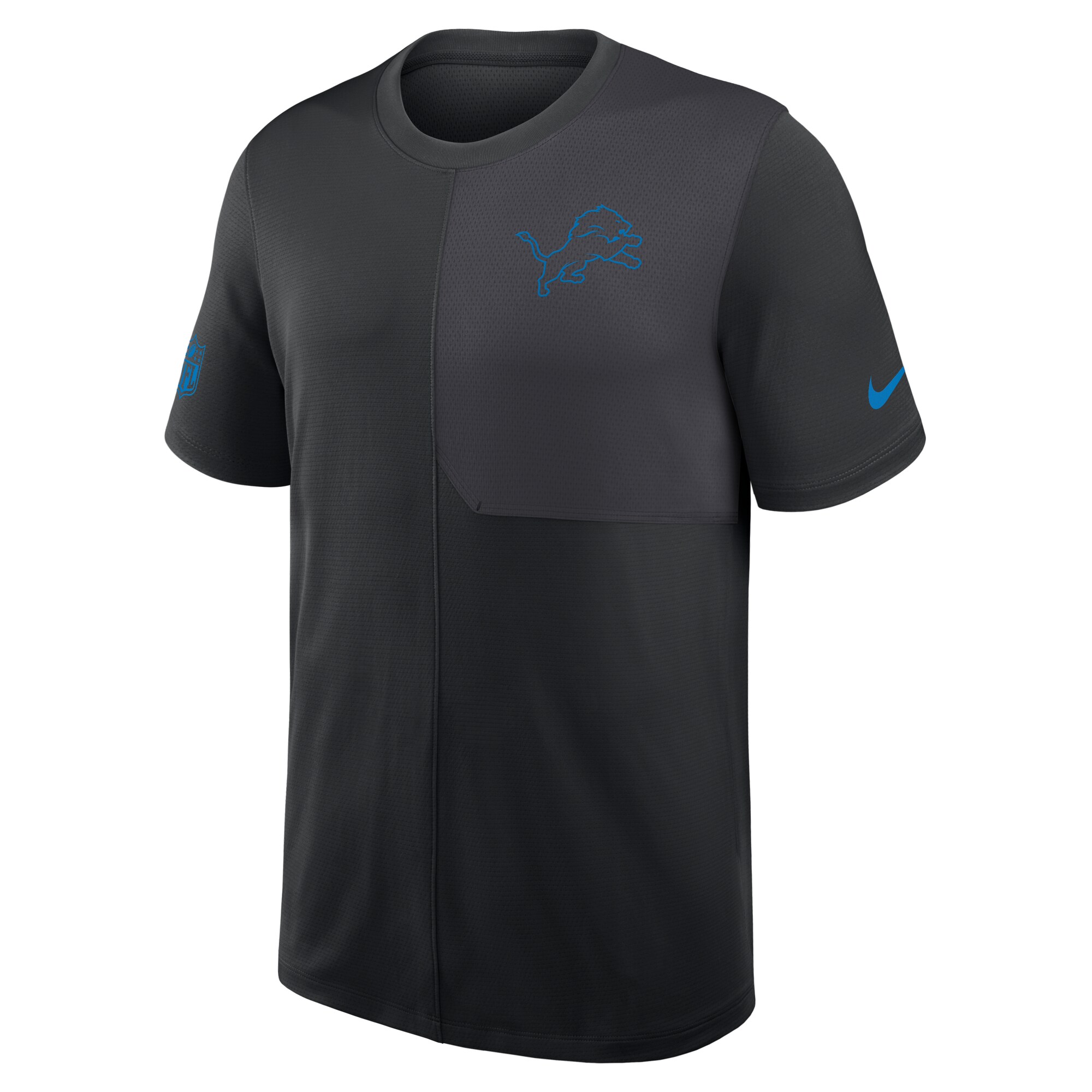 Men's Nike Black Detroit Lions Sideline UV Dri-Fit Coach Shirt