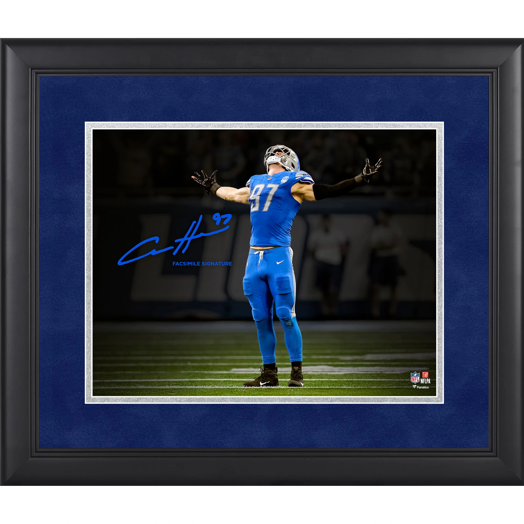 Aidan Hutchinson Detroit Lions Facsimile Signature Framed 11" x 14" Spotlight Photograph