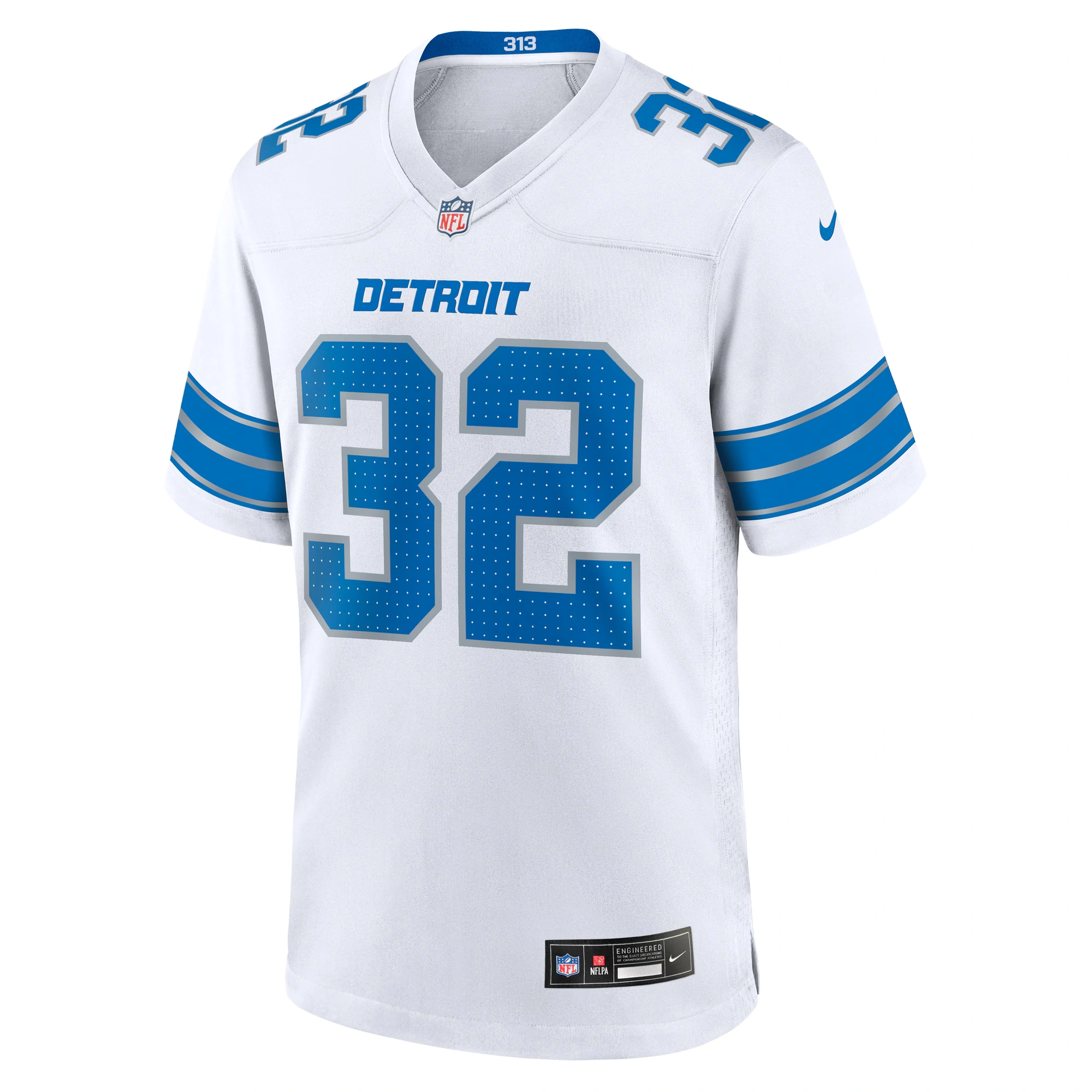 Men's Nike Brian Branch White Detroit Lions White Game Jersey