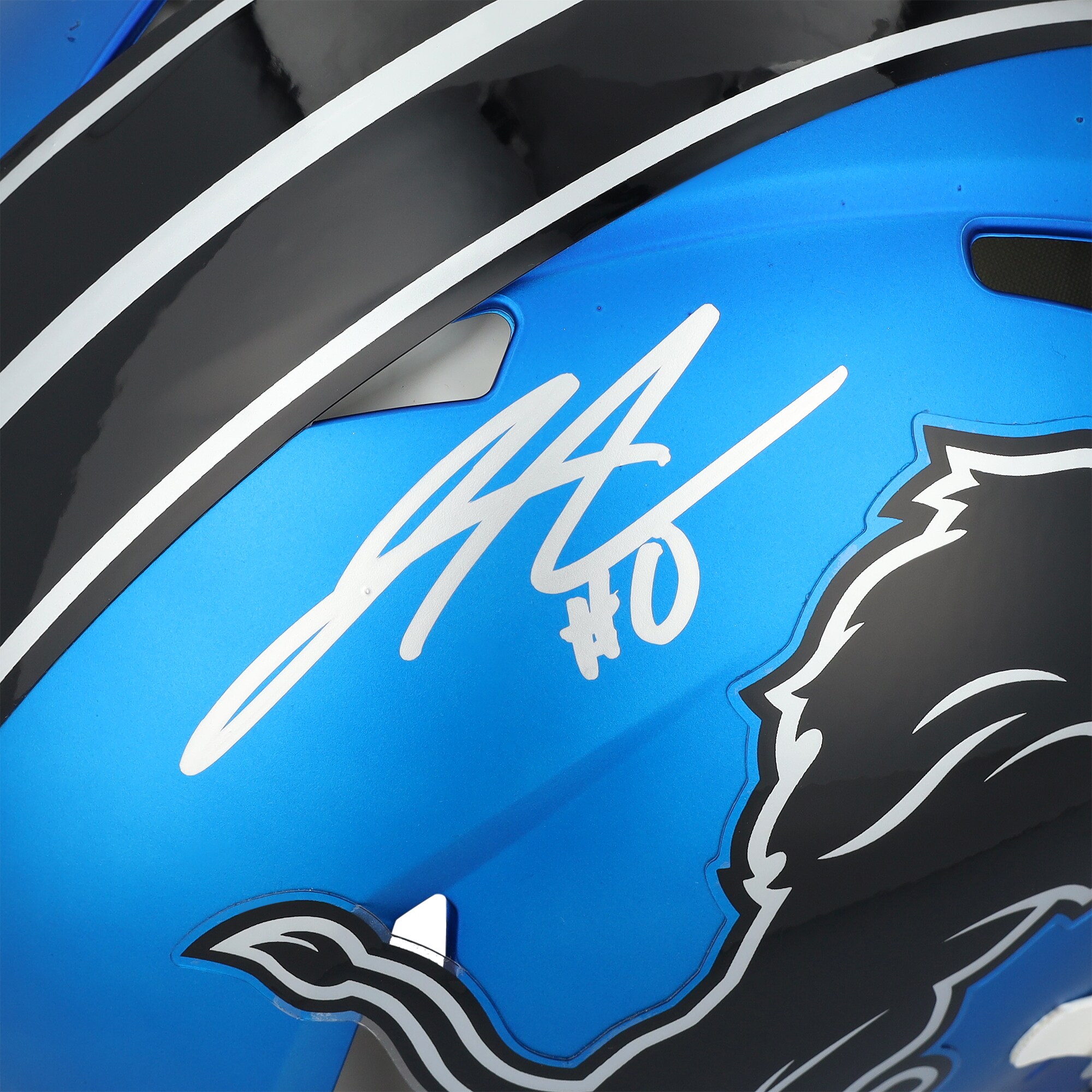 Jahmyr Gibbs Detroit Lions Autographed Riddell 2024 Alternate Speed Authentic Helmet