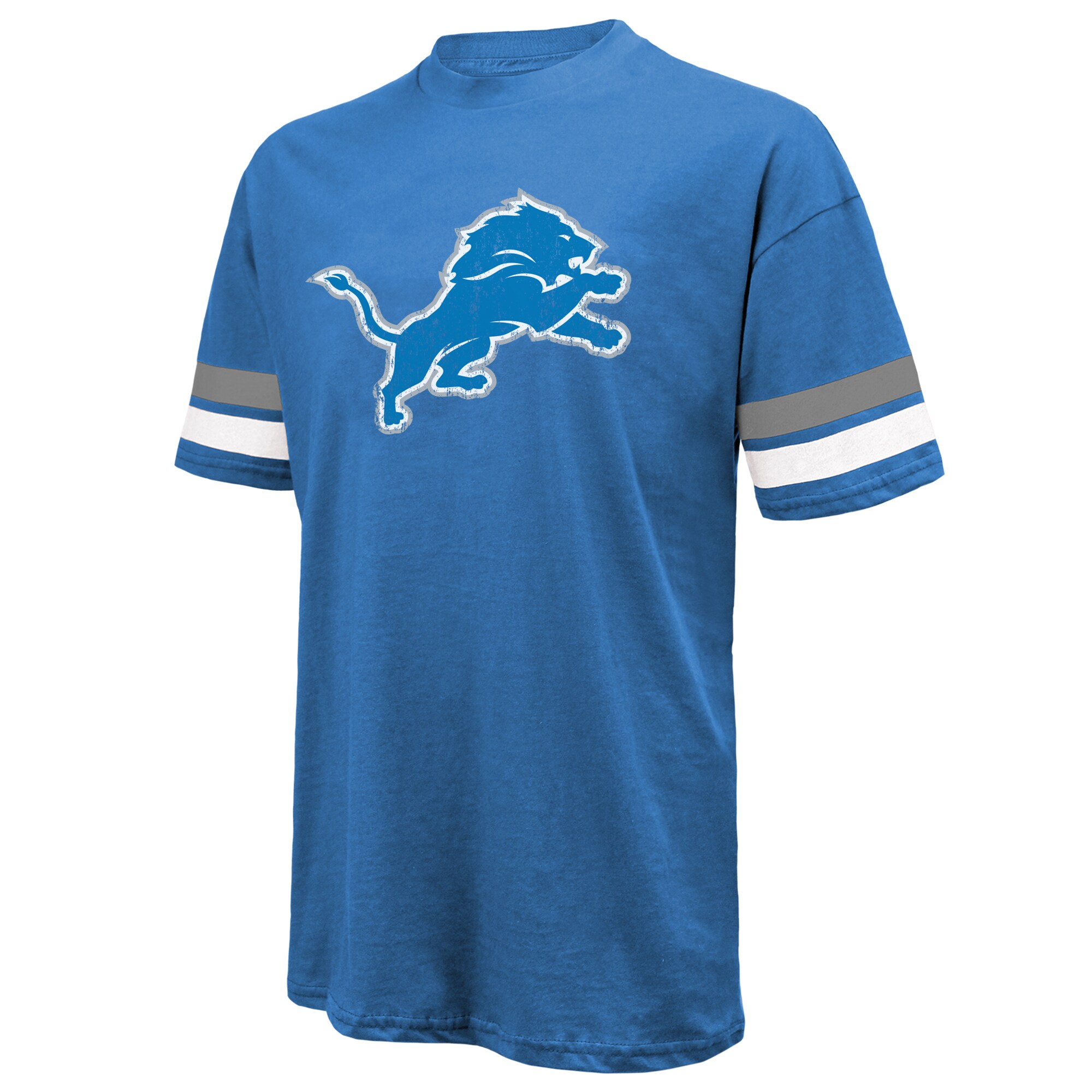 Men's Majestic Threads Amon-Ra St. Brown Blue Detroit Lions Oversized Player Name & Number T-Shirt