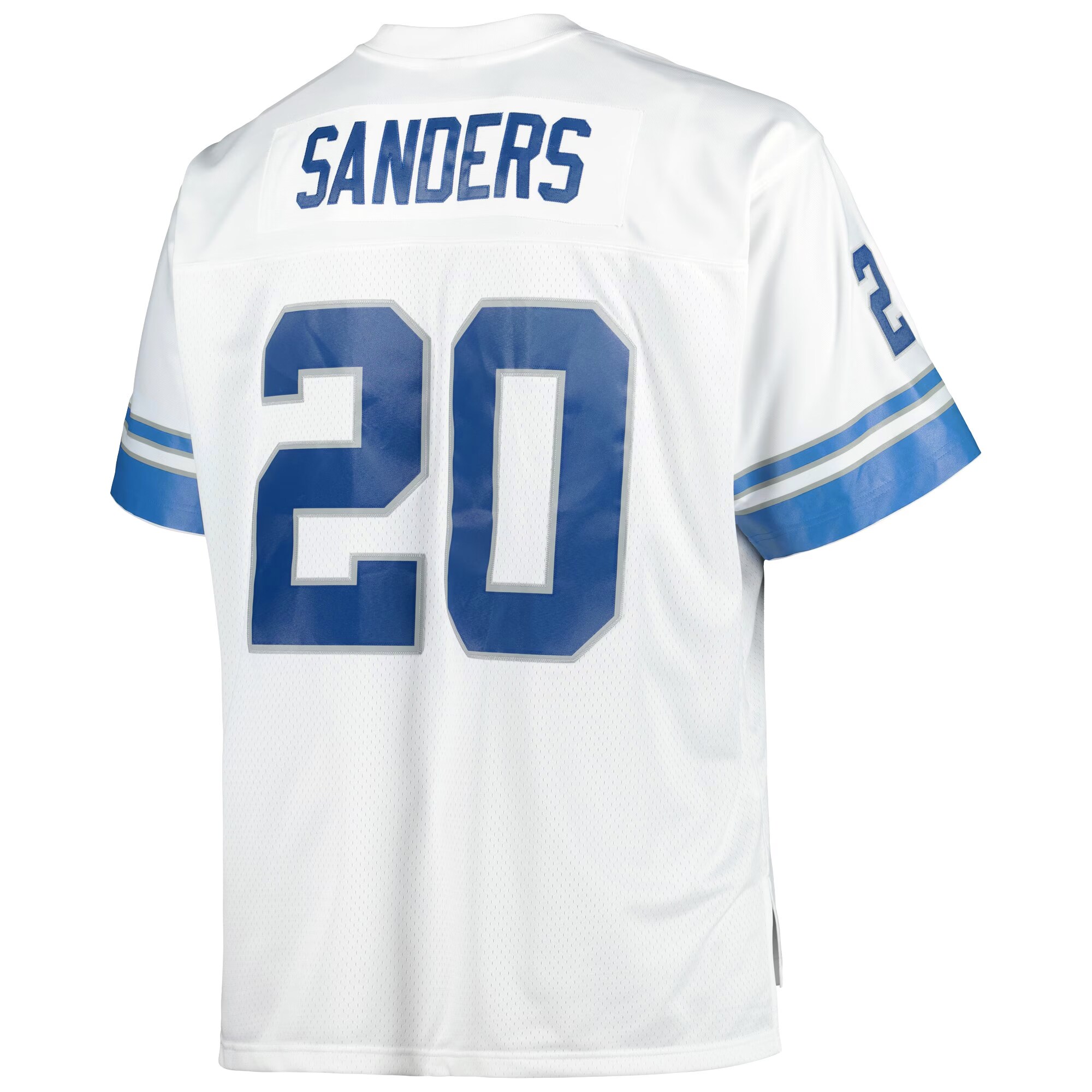 Men's Mitchell & Ness Barry Sanders White Detroit Lions Big & Tall 1996 Retired Player Replica Jersey 3 Men's Mitchell & Ness Barry Sanders White Detroit Lions Big & Tall 1996 Retired Player Replica Jersey