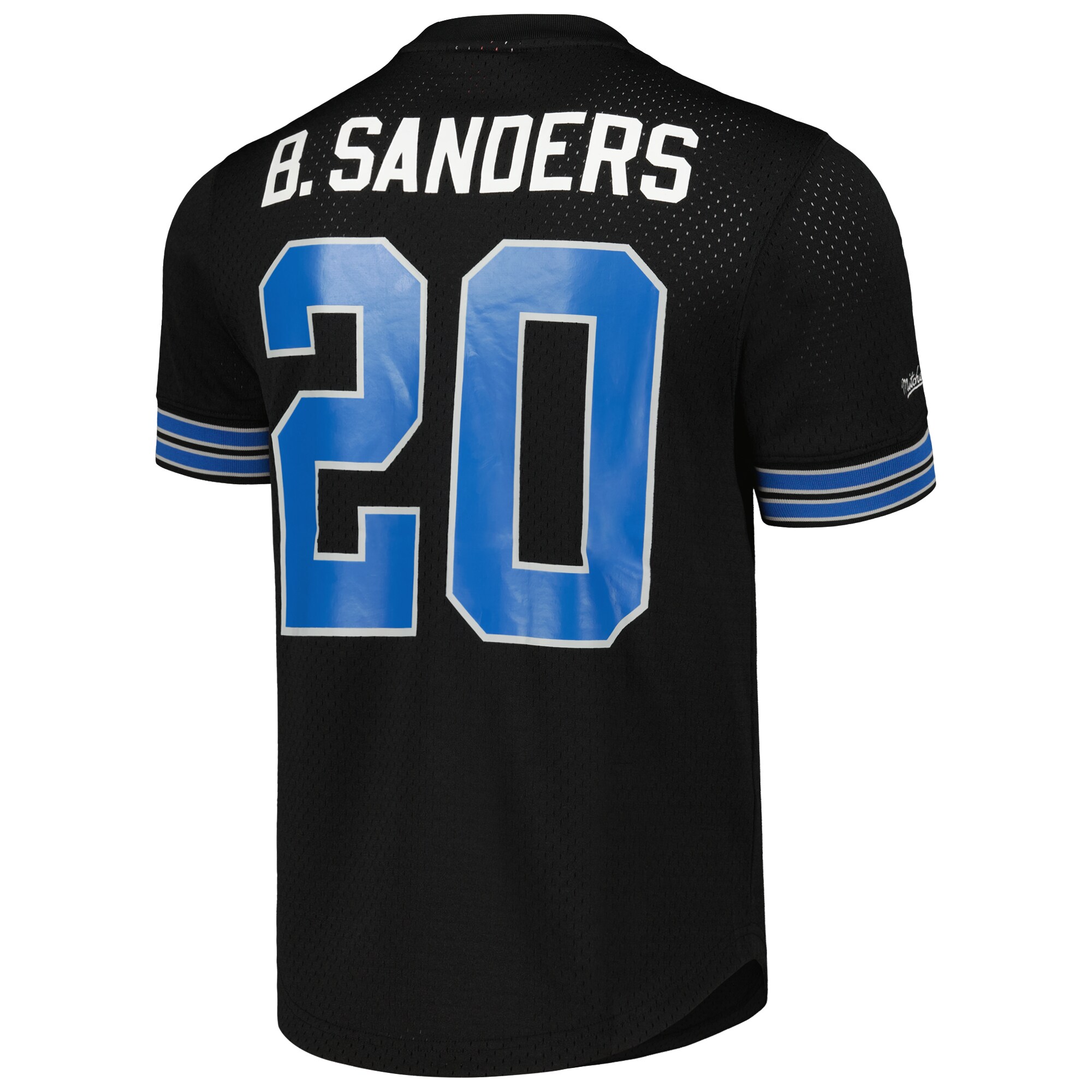 Men's Mitchell & Ness Barry Sanders Black Detroit Lions Big & Tall Mesh Player Name & Number Shirt 3 Men's Mitchell & Ness Barry Sanders Black Detroit Lions Big & Tall Mesh Player Name & Number Shirt