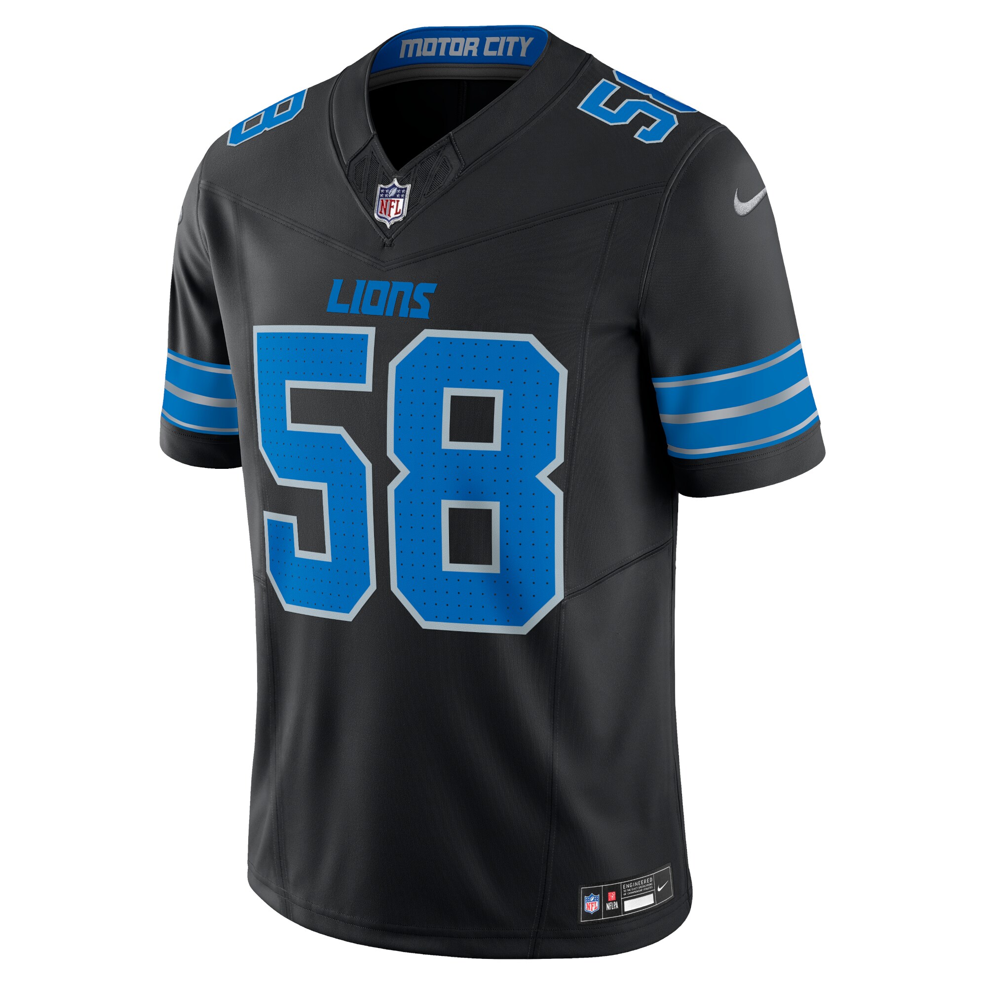 Men's Nike Penei Sewell Black Detroit Lions Vapor F.U.S.E. Alternate Limited Jersey