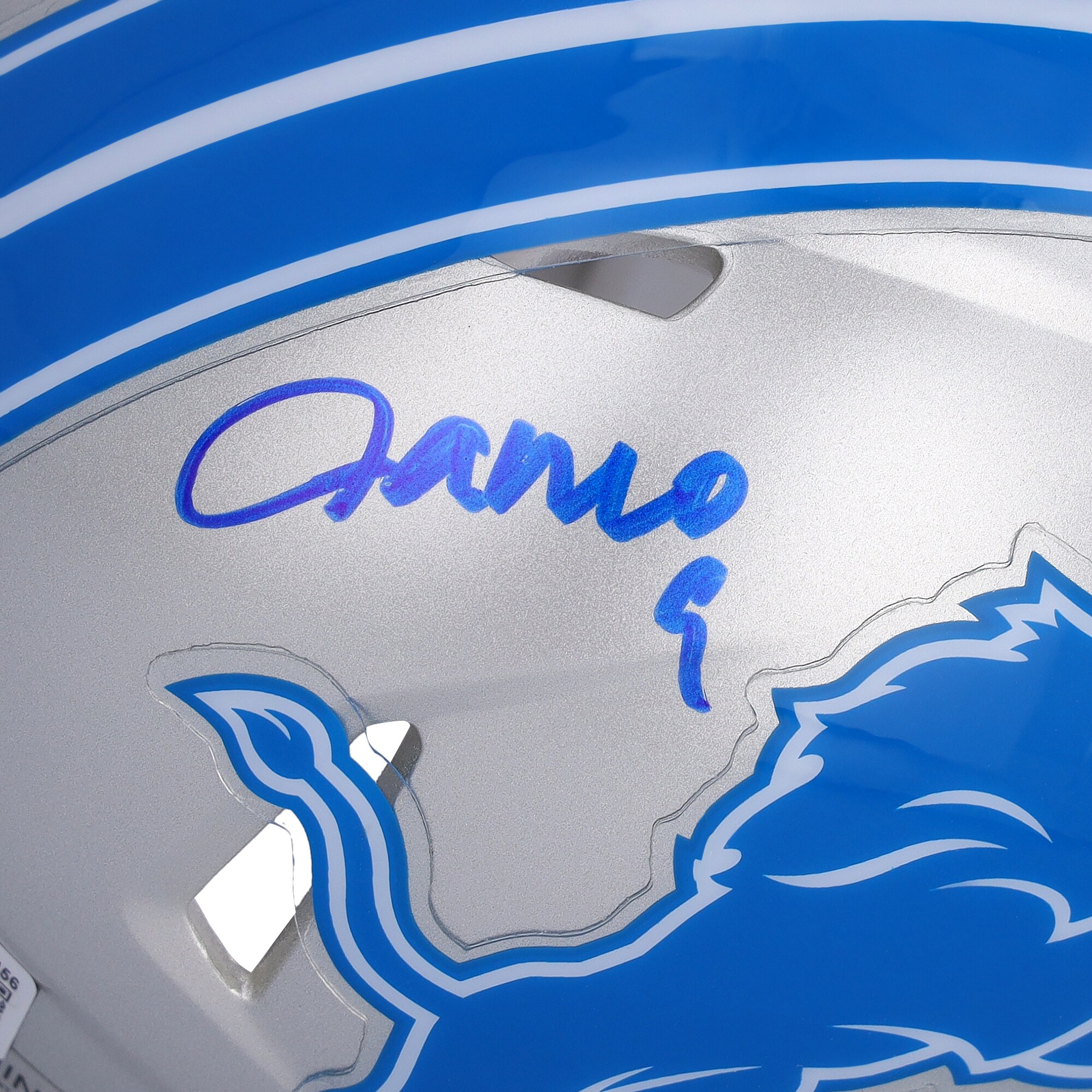 Jameson Williams Detroit Lions Autographed Riddell 2024 Speed Mini Helmet