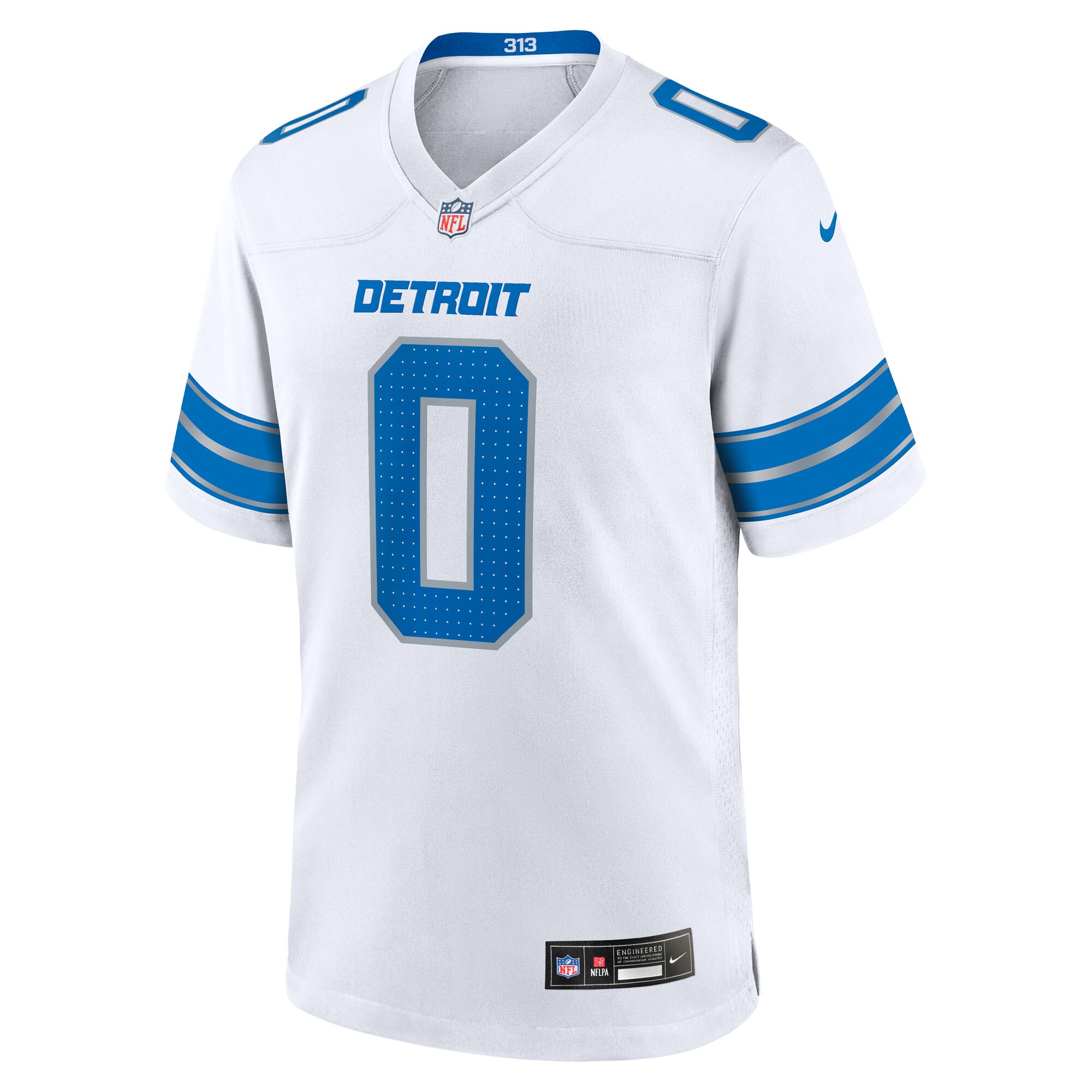 Men's Nike Jahmyr Gibbs White Detroit Lions Game Player Jersey