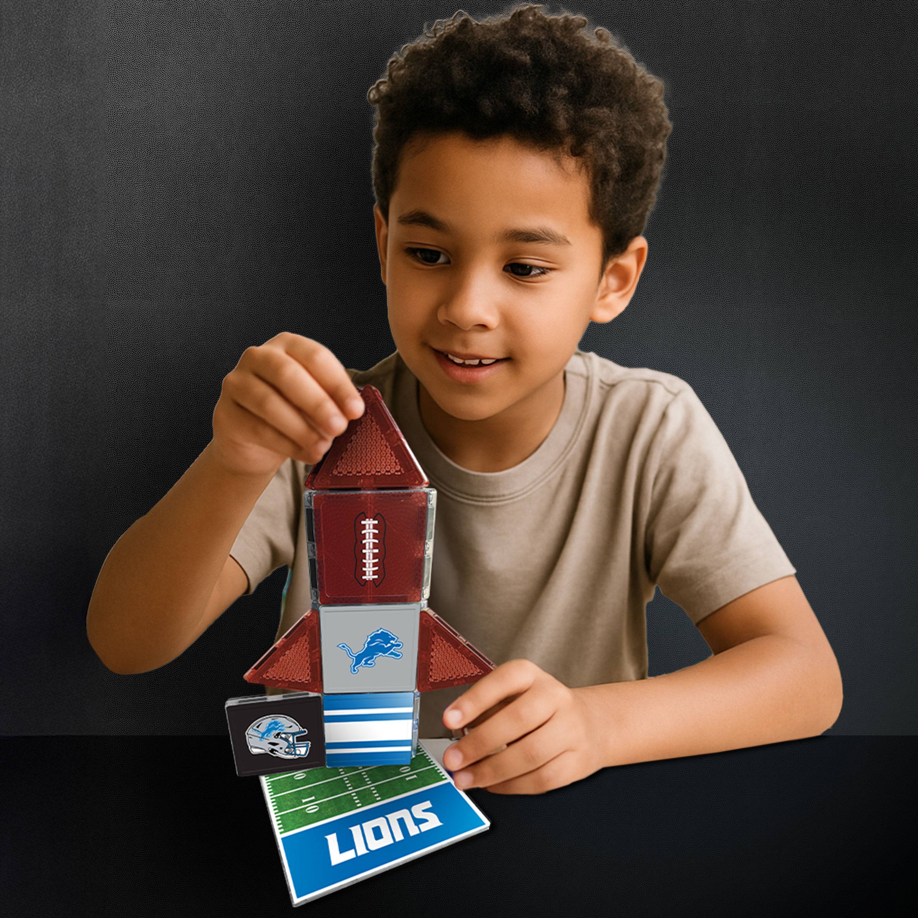 Detroit Lions 17-Piece Fan Tile Set 5 Detroit Lions 17-Piece Fan Tile Set