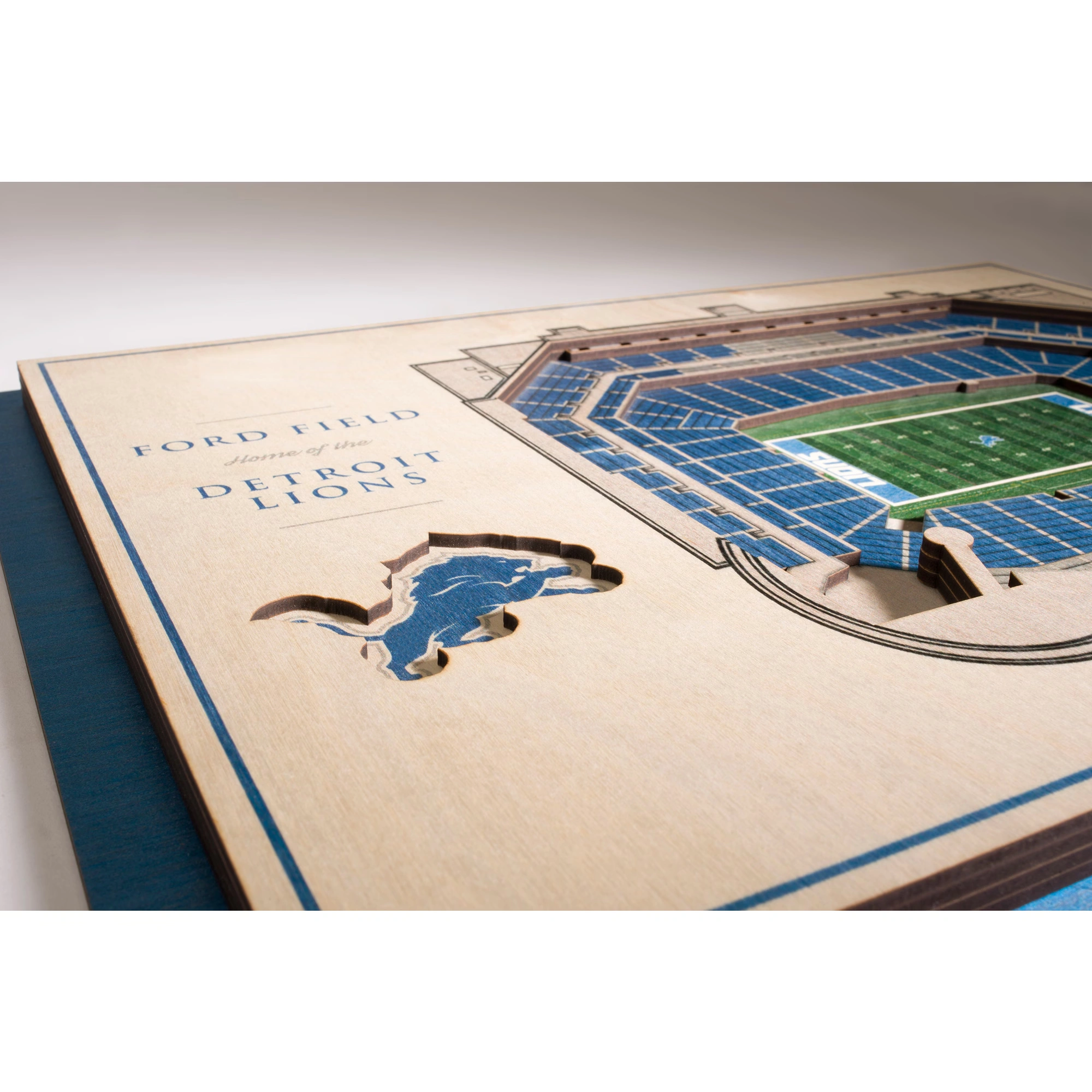 Detroit Lions 17'' x 13'' 5-Layer StadiumViews 3D Wall Art 4 Detroit Lions 17'' x 13'' 5-Layer StadiumViews 3D Wall Art
