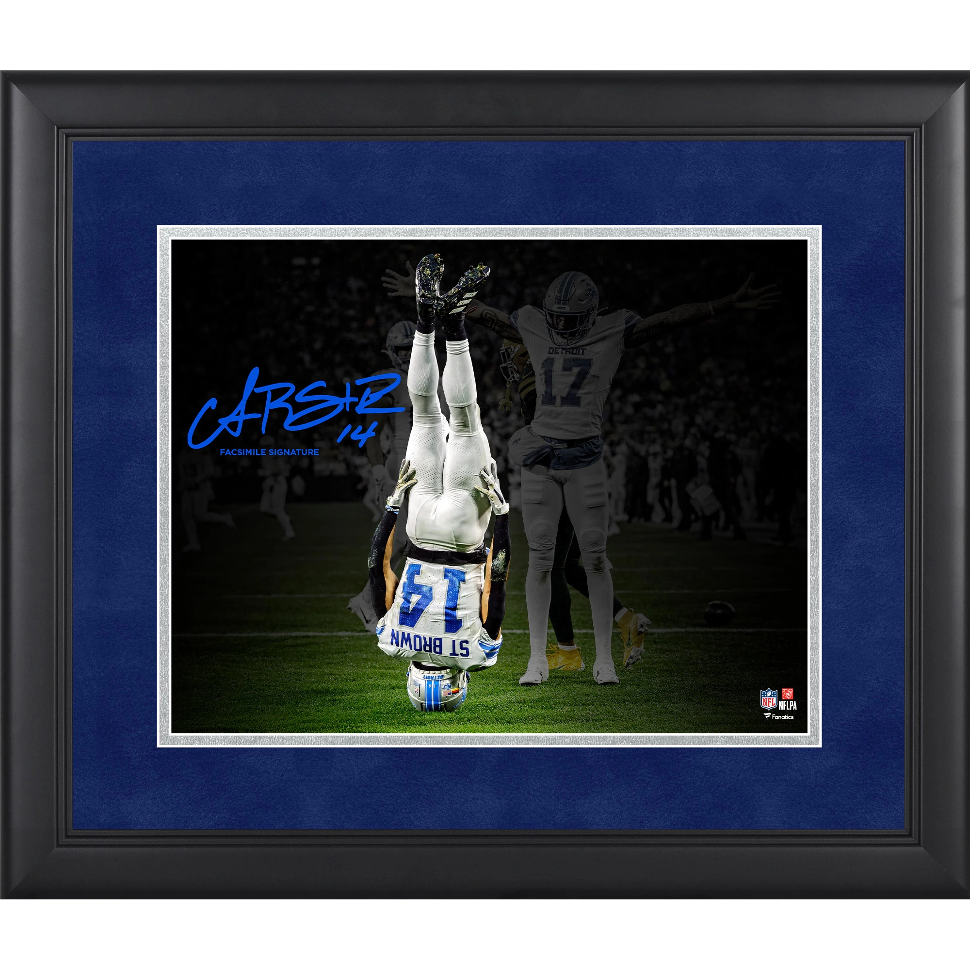 Amon-Ra St. Brown Detroit Lions Facsimile Signature Framed 11" x 14" Spotlight Photograph